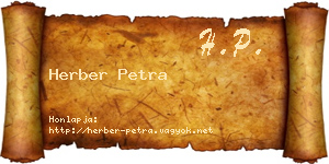Herber Petra névjegykártya