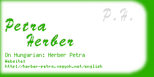 petra herber business card